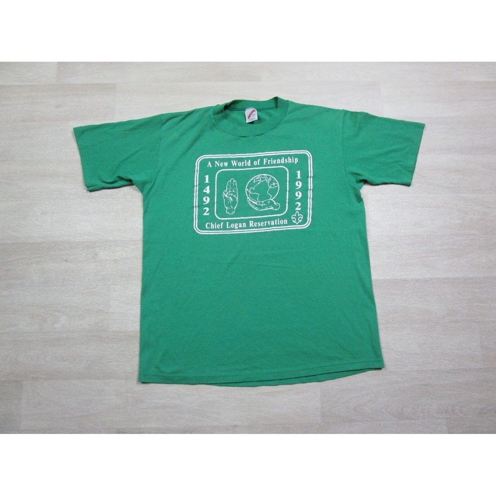 Vintage Chief Logan Reservation T Shirt Men's L Boy Scouts of America USA 1990's
